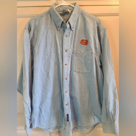 Jelly Belly denim button up shirt - Picture 1 of 4